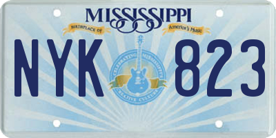 MS license plate NYK823