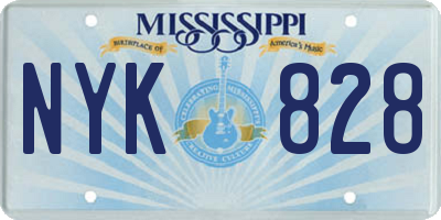 MS license plate NYK828