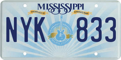 MS license plate NYK833