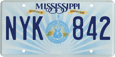 MS license plate NYK842