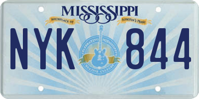 MS license plate NYK844