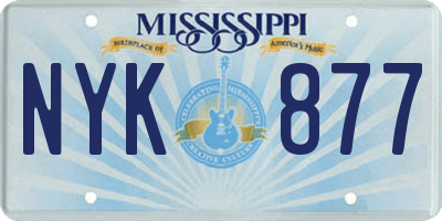 MS license plate NYK877