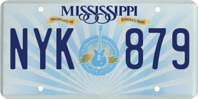 MS license plate NYK879