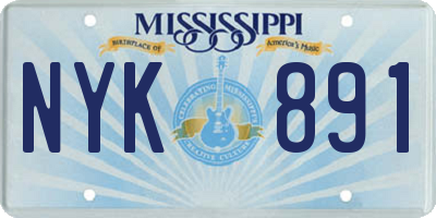 MS license plate NYK891