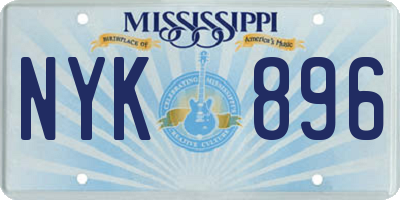 MS license plate NYK896