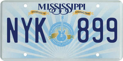 MS license plate NYK899