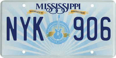MS license plate NYK906
