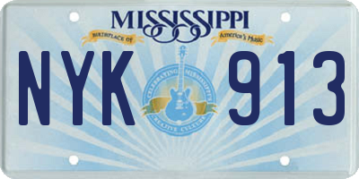 MS license plate NYK913