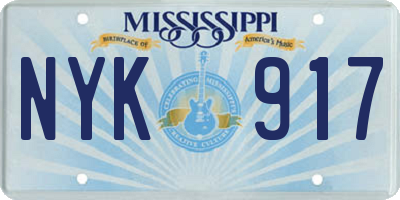 MS license plate NYK917