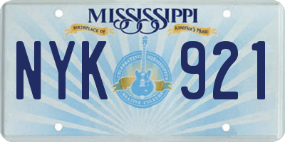 MS license plate NYK921