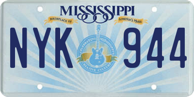 MS license plate NYK944