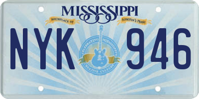 MS license plate NYK946