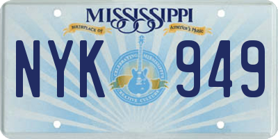 MS license plate NYK949