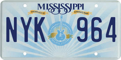 MS license plate NYK964