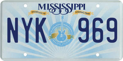 MS license plate NYK969