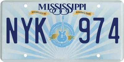 MS license plate NYK974