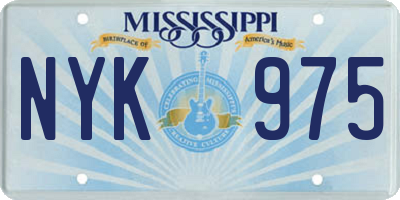 MS license plate NYK975