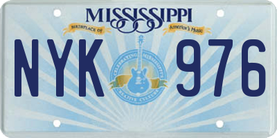 MS license plate NYK976