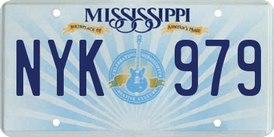 MS license plate NYK979