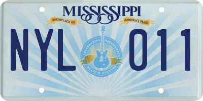 MS license plate NYL011