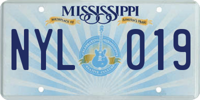 MS license plate NYL019