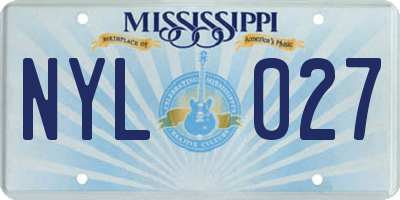 MS license plate NYL027
