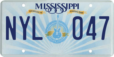 MS license plate NYL047