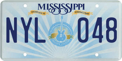MS license plate NYL048