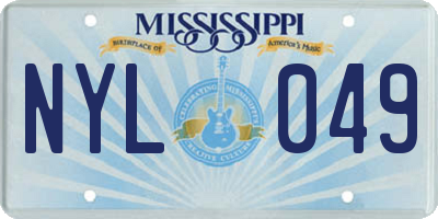 MS license plate NYL049