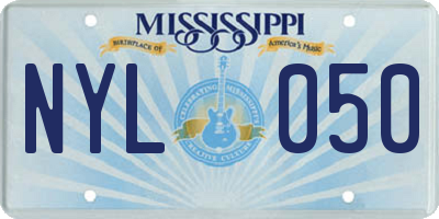 MS license plate NYL050