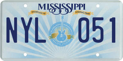 MS license plate NYL051