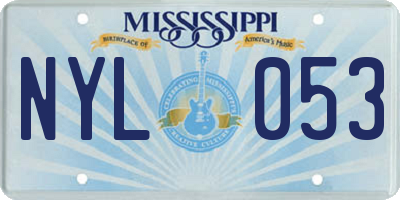 MS license plate NYL053