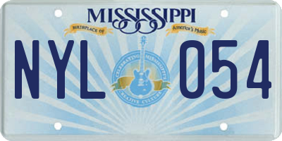 MS license plate NYL054