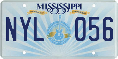 MS license plate NYL056