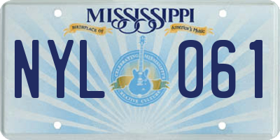MS license plate NYL061