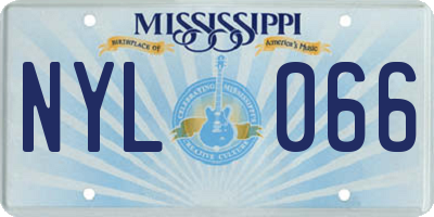MS license plate NYL066