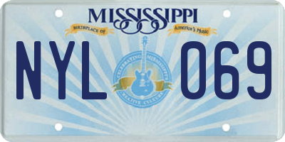 MS license plate NYL069
