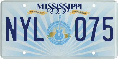 MS license plate NYL075