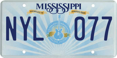 MS license plate NYL077