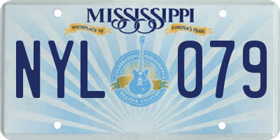 MS license plate NYL079
