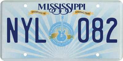 MS license plate NYL082