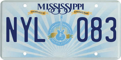 MS license plate NYL083