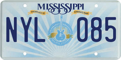 MS license plate NYL085
