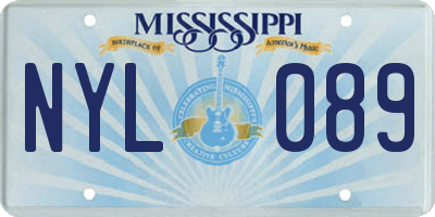 MS license plate NYL089