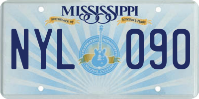 MS license plate NYL090