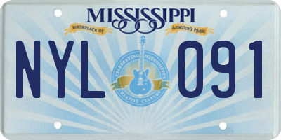 MS license plate NYL091