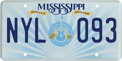 MS license plate NYL093