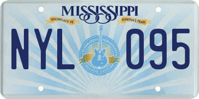 MS license plate NYL095