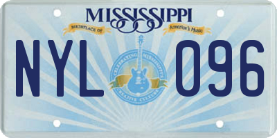 MS license plate NYL096