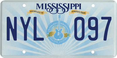 MS license plate NYL097